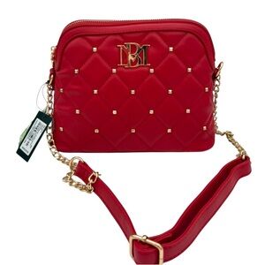 BADGLEY MISCHKA QUILTED DOME CROSSBODY WITH STUDS